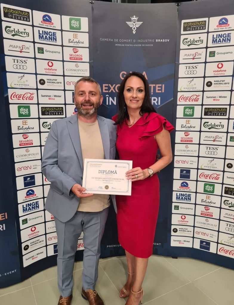 Alina PAUL, CEO DO SECURITY a avut onoarea și bucuria de a primi Diploma de Excelență pentru clasarea timp de 6 ani consecutivi în Topul Firmelor din județul Brașov. 