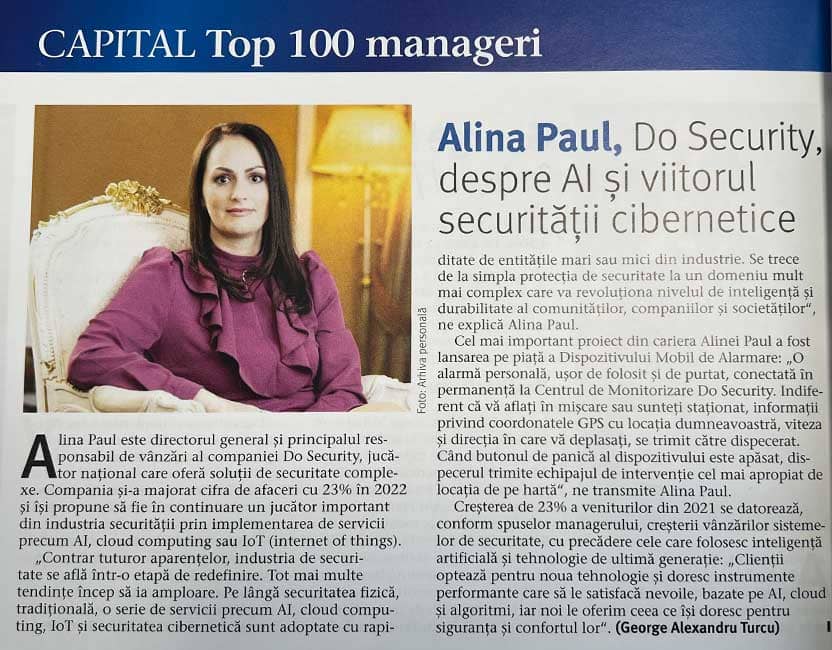 Alina PAUL, CEO DO SECURITY